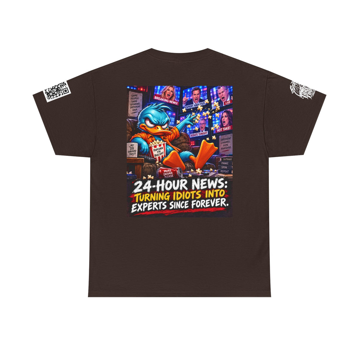 24-Hour News — Turning Idiots Into Experts Back Graphic Tee