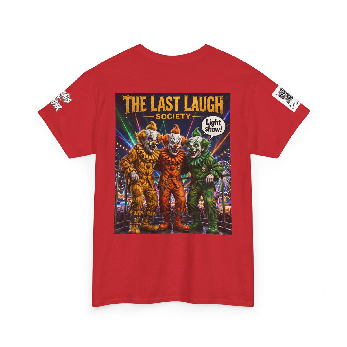 The Last Laugh Society Tee #150 — Carnival Clown Horror Graphic T-Shirt