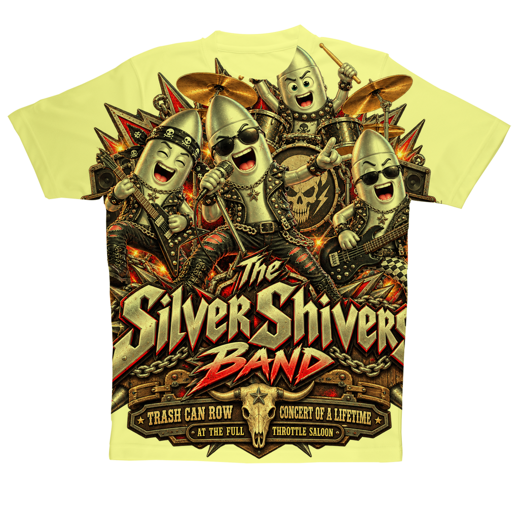 The Silver Shivers Band Sublimation Performance Adult T-Shirt