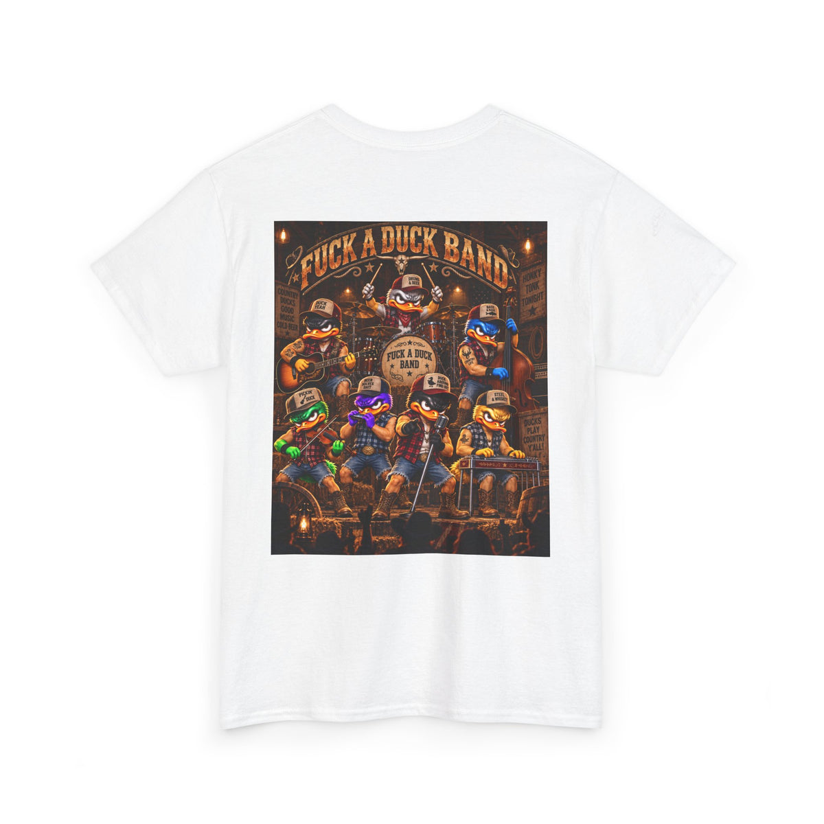 FUCK A DUCK BAND — Honky-Tonk Duck Band Back Graphic Tee