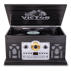 Victor Belmont 8-in-1 Wood Music Center Graphite - Refurbished