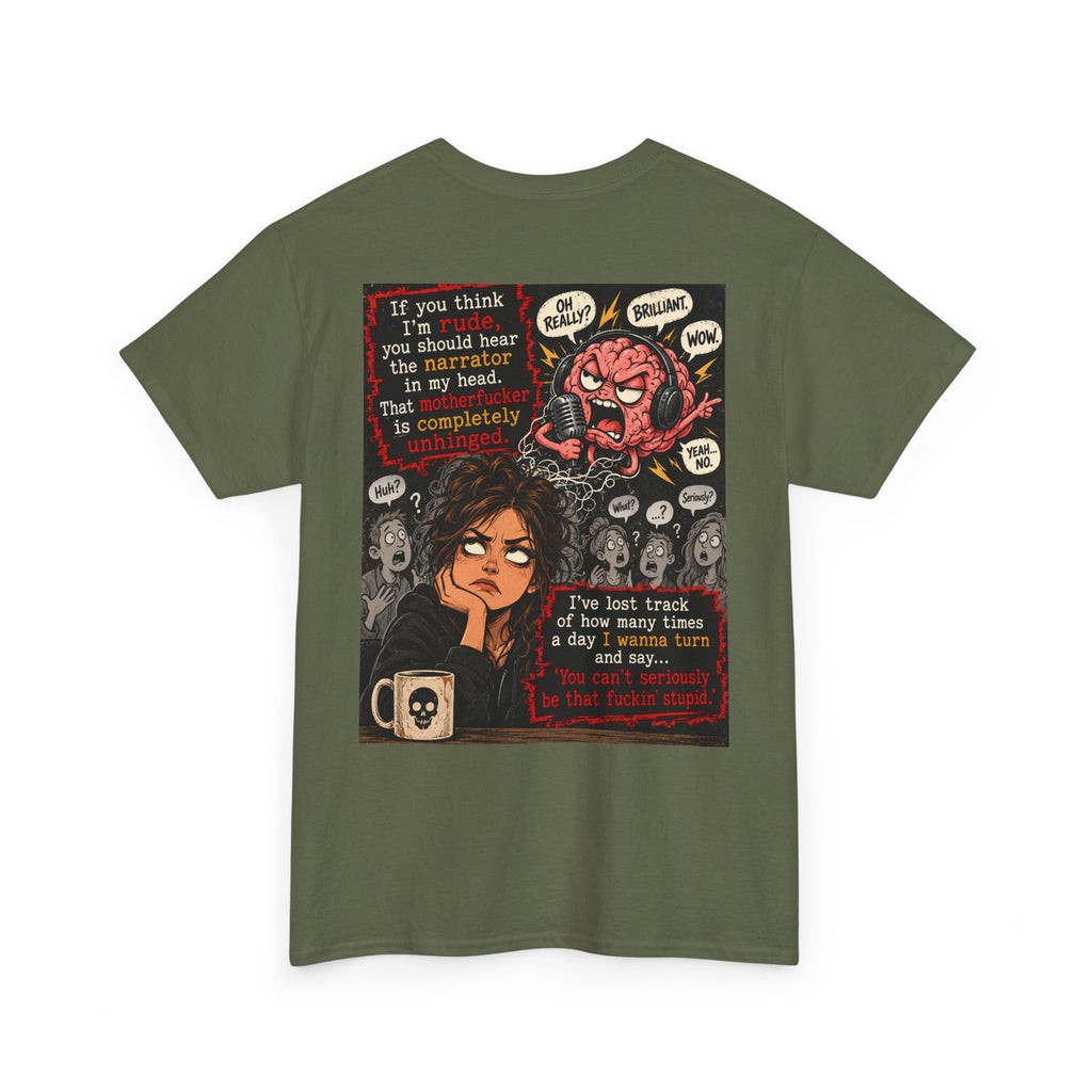 Anxious Brain Comic T‑Shirt — 'If you think I'm rude...' Mental Health Graphic Tee