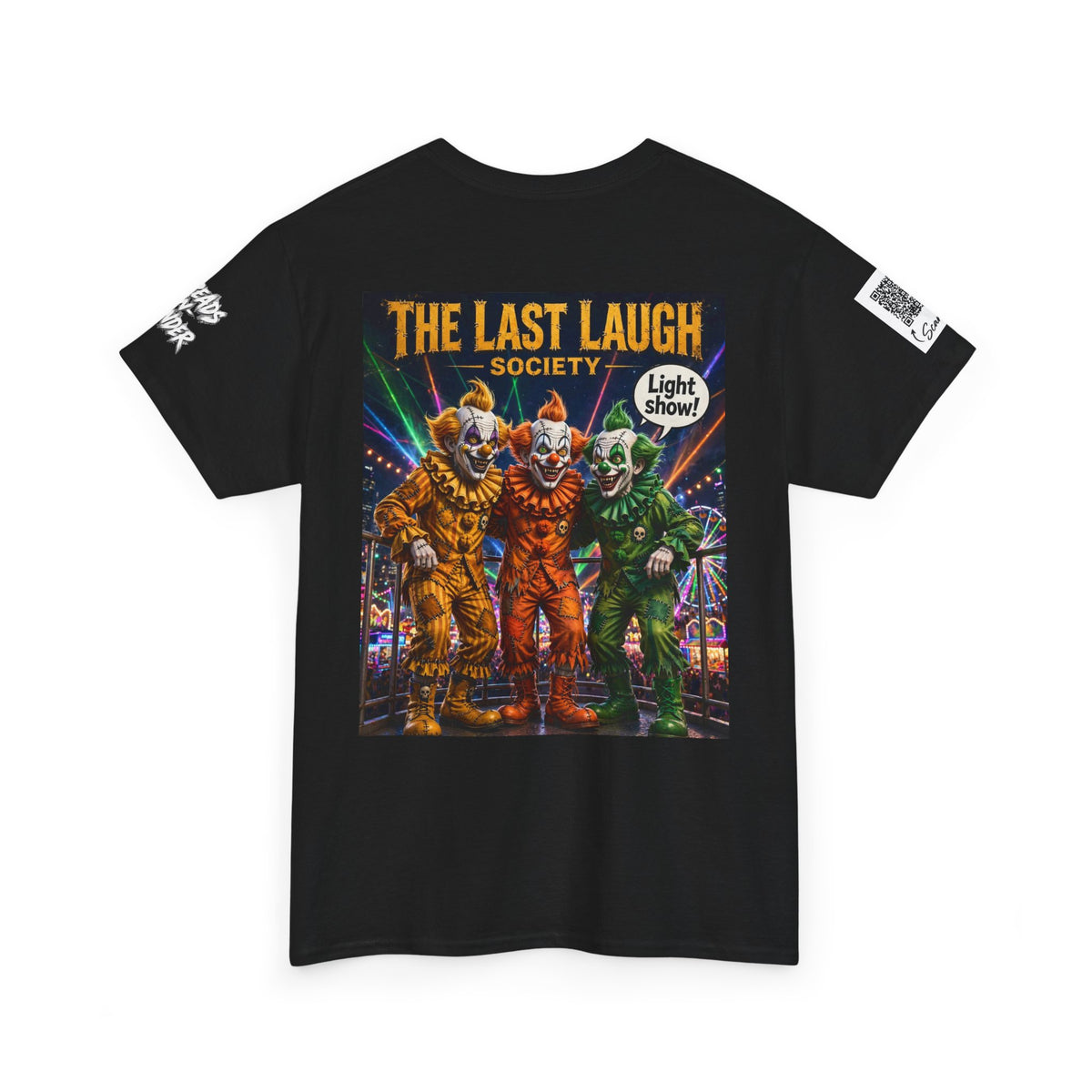 The Last Laugh Society Tee #150 — Carnival Clown Horror Graphic T-Shirt