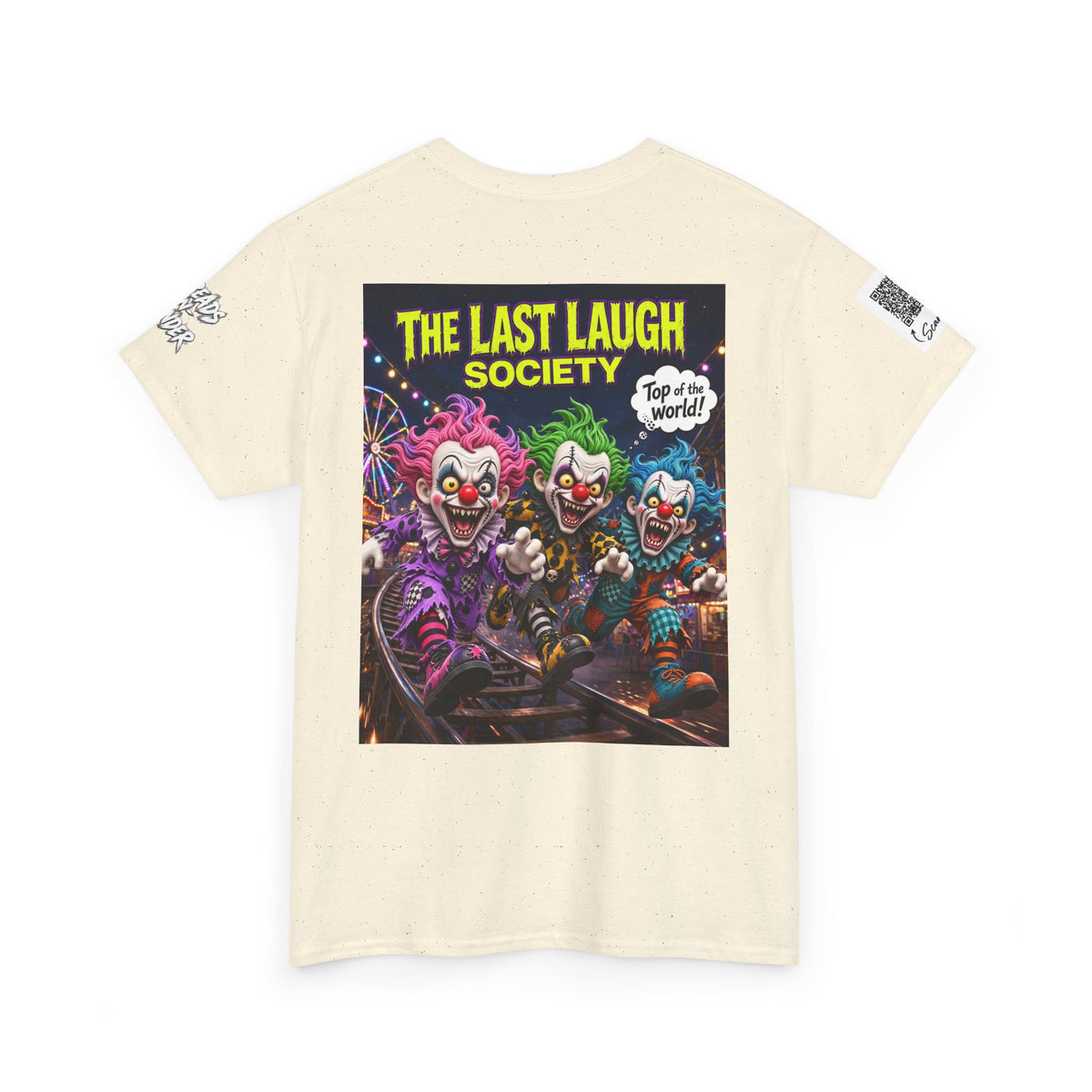 The Last Laugh Society Tee #141 — Carnival Clown Horror Graphic T-Shirt