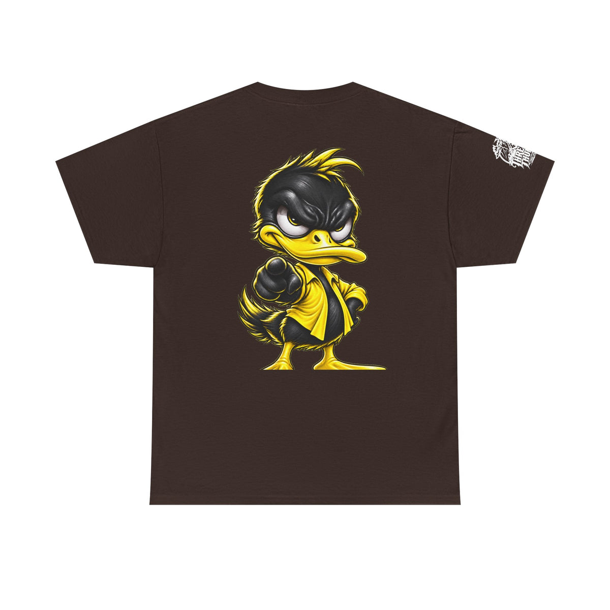 Yellow Rebel Duck Character Back Graphic Tee