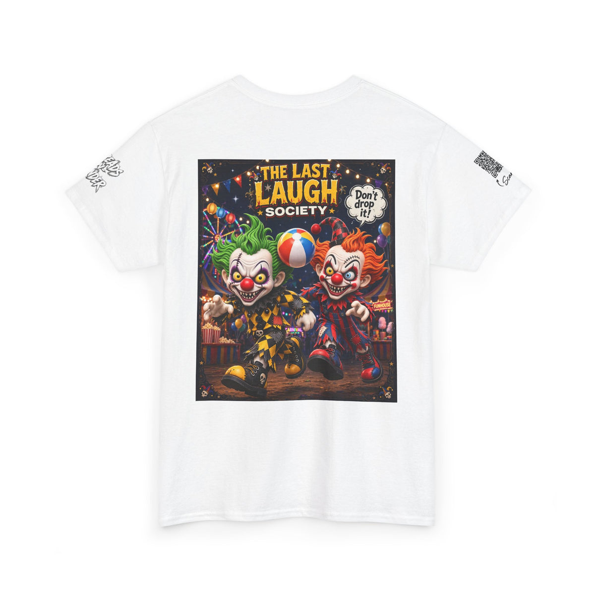 The Last Laugh Society Tee #137 — Carnival Clown Horror Graphic T-Shirt