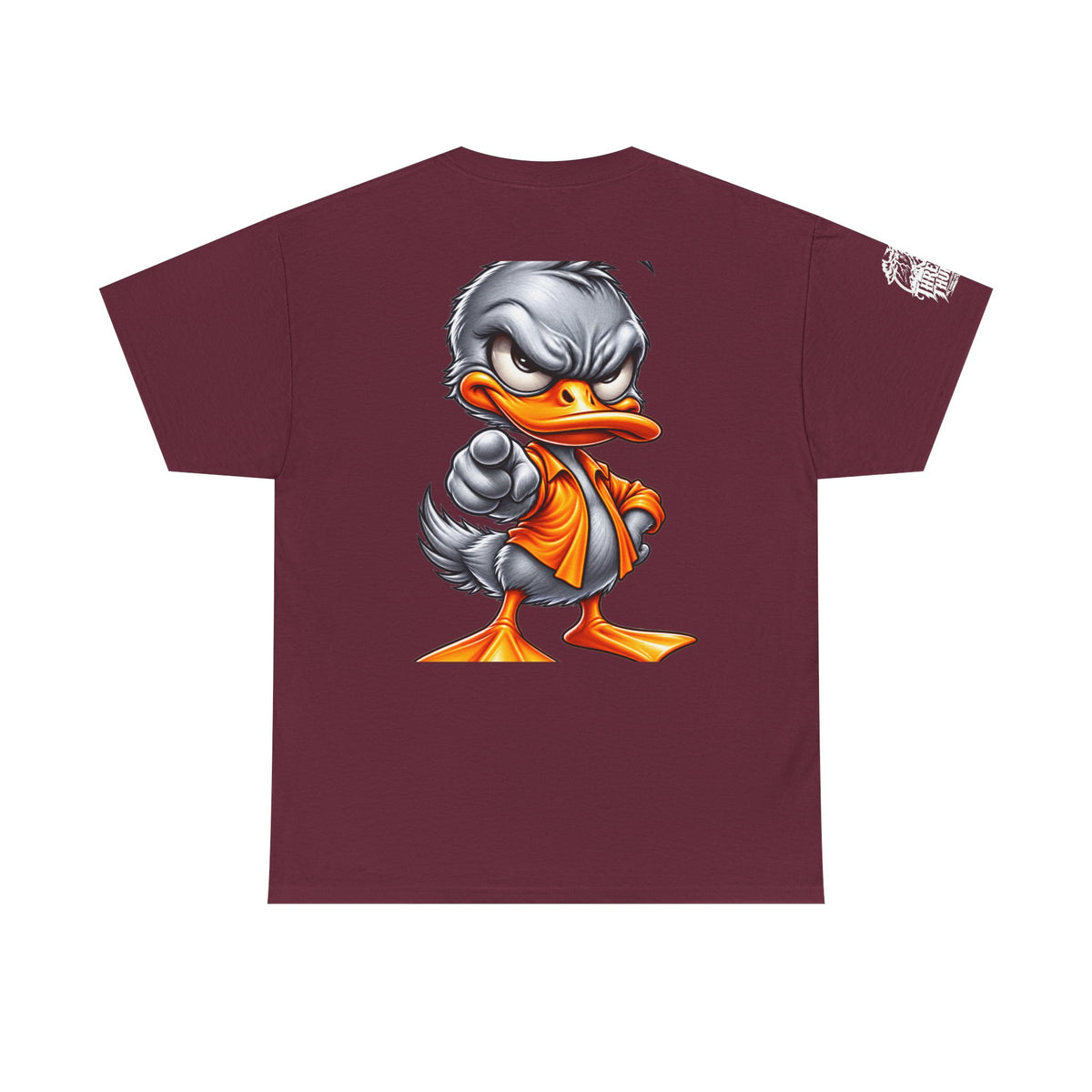 Silver Rebel Duck Character Back Graphic Tee