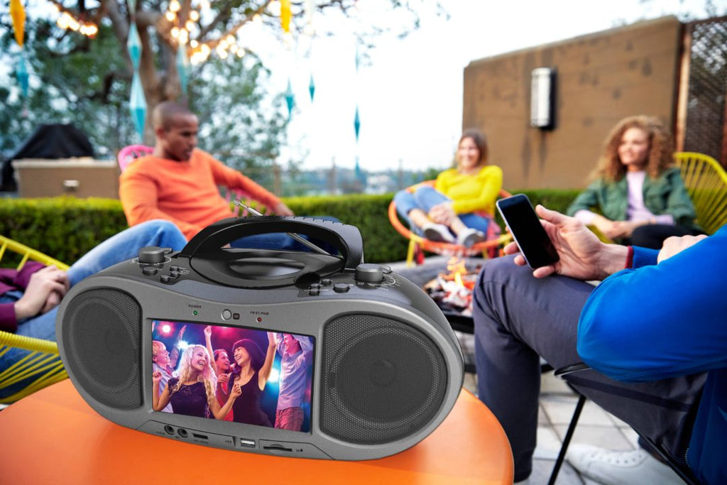 Naxa 7" Bluetooth® DVD Boombox and TV (NDL-287)