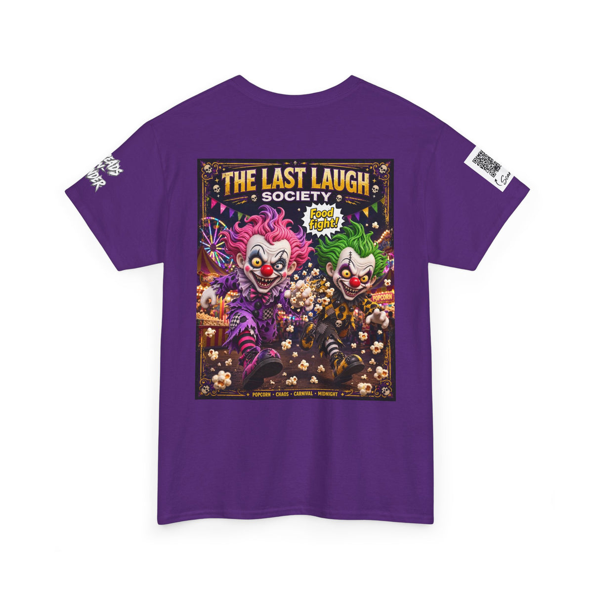 The Last Laugh Society Tee #132 — Carnival Clown Horror Graphic T-Shirt