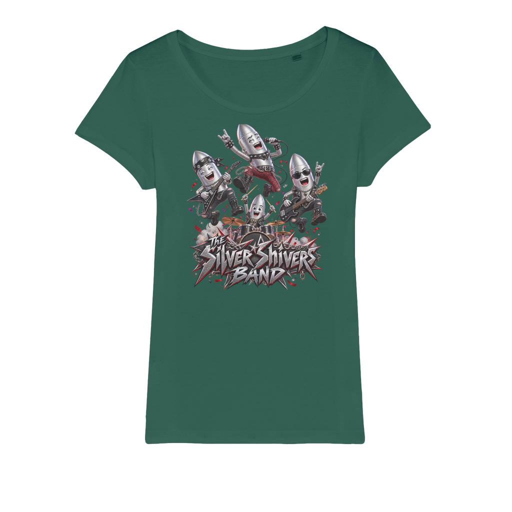 The Silver Shivers Band Organic Jersey Womens T-Shirt