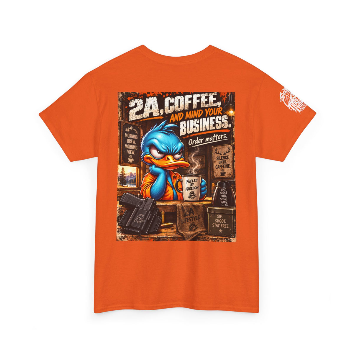 2A, Coffee, and Mind Your Business Back Graphic Tee