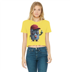ANGRY CAN MAN 3.0 Classic Women's Cropped Raw Edge T-Shirt
