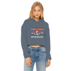 AOB Ladies Cropped Raw Edge Hoodie