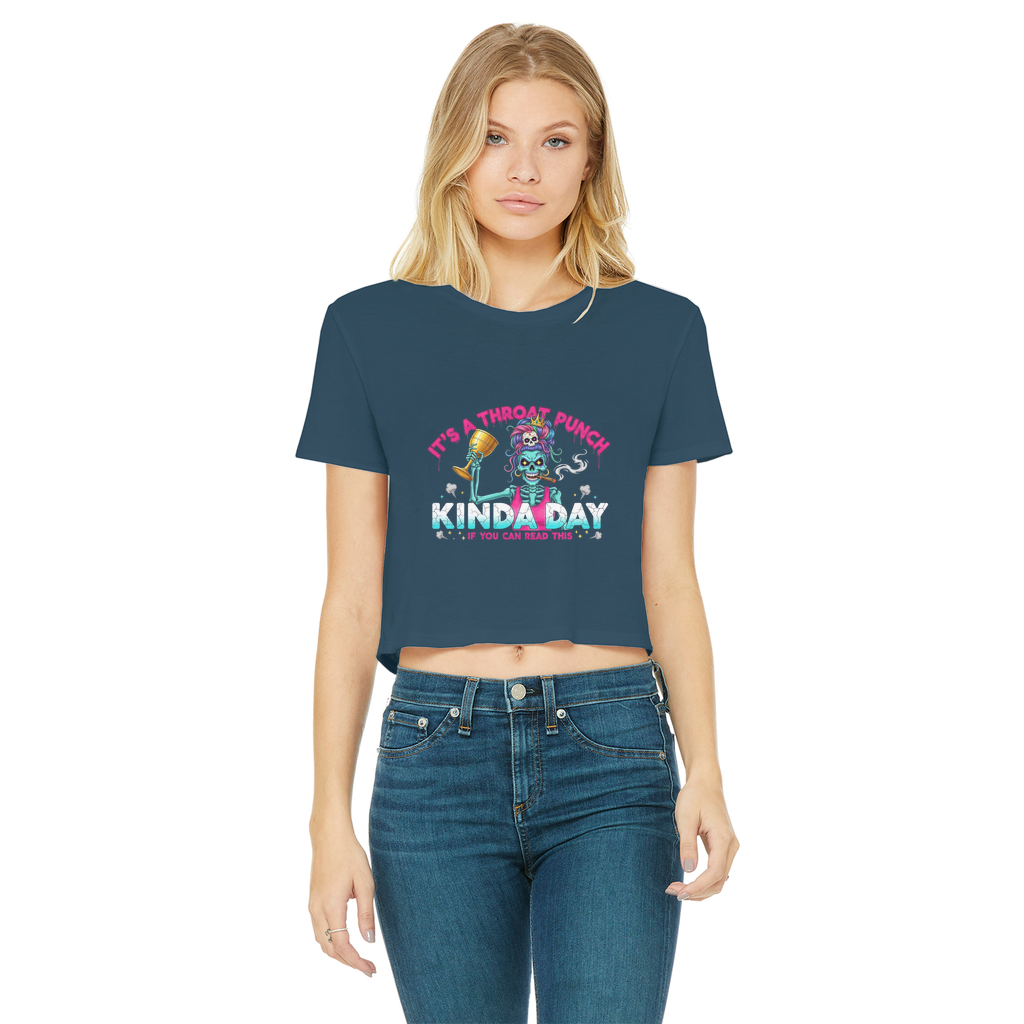 AOP Classic Women's Cropped Raw Edge T-Shirt