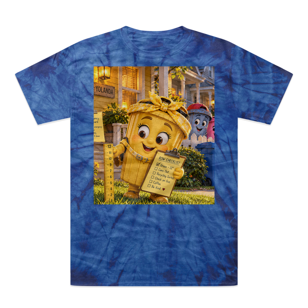 Trash Can Row Tonal Spider Tie-Dye T-Shirt