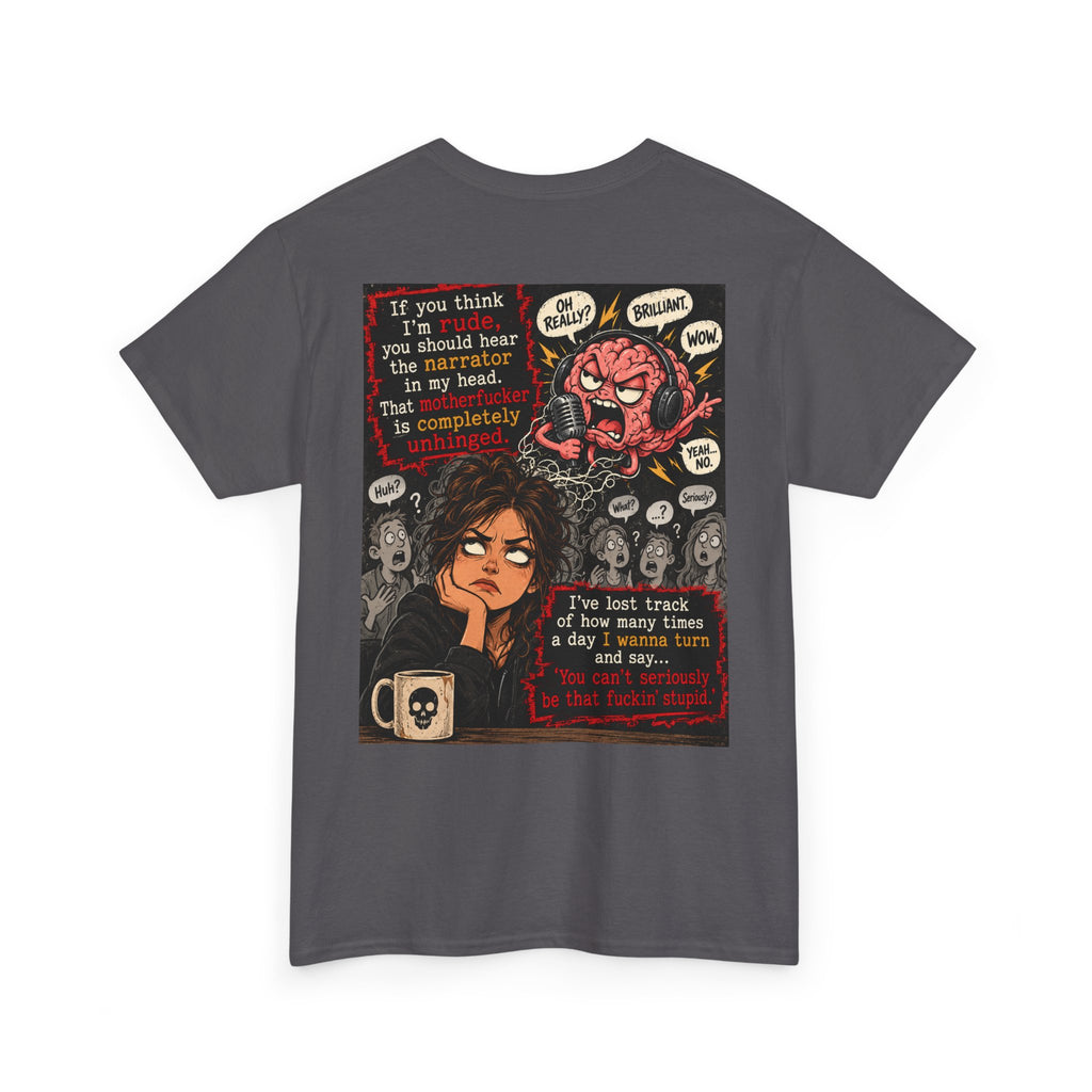 Anxious Brain Comic T‑Shirt — 'If you think I'm rude...' Mental Health Graphic Tee