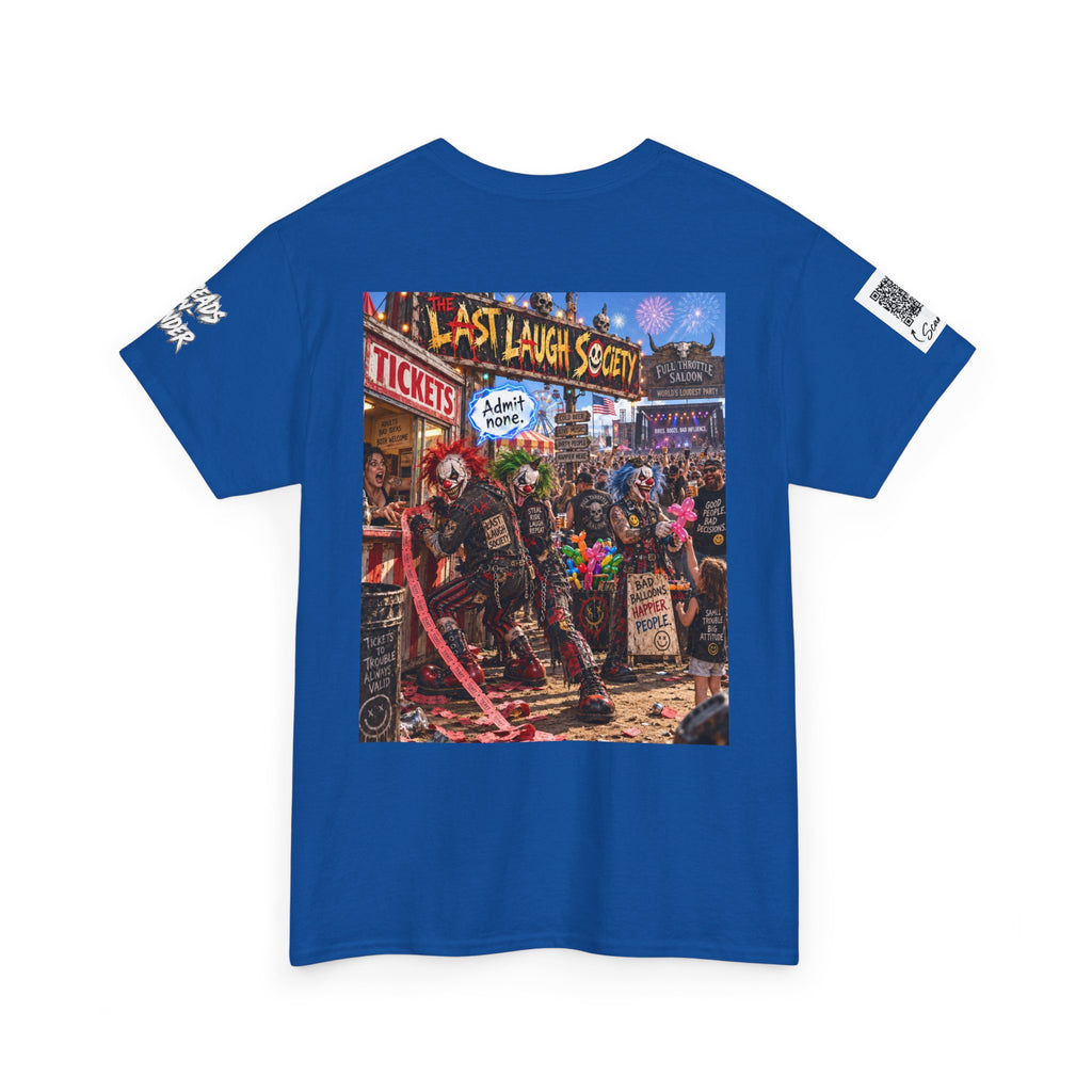 The Last Laugh Society Tee #142 — Carnival Clown Horror Graphic T-Shirt