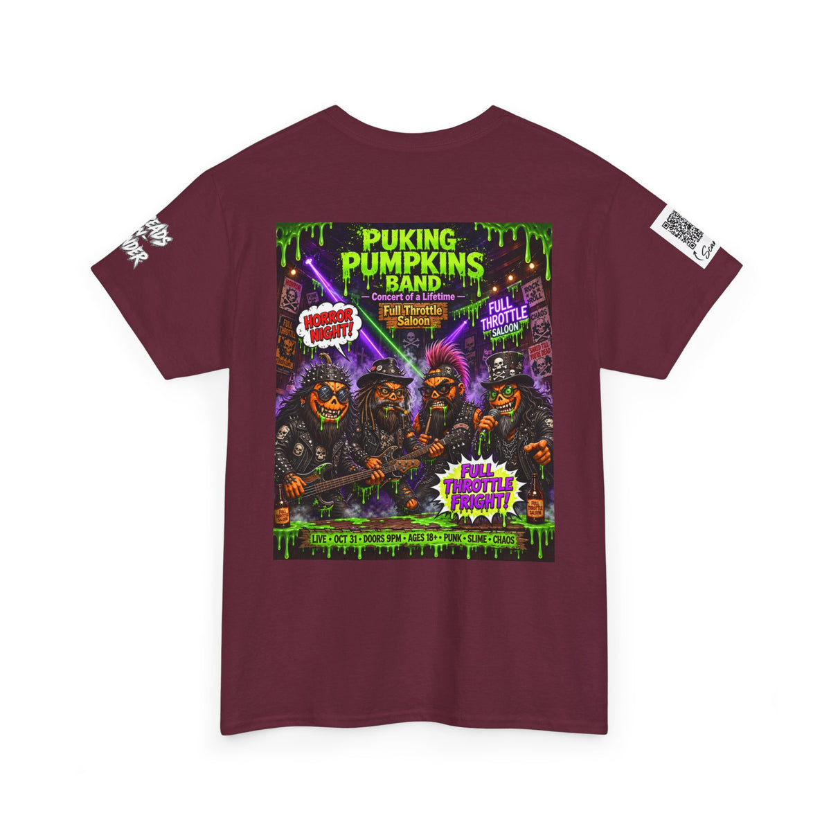 The Puking Pumpkins Punks #7 — Concert of Life - Horror Graphic T-Shirt