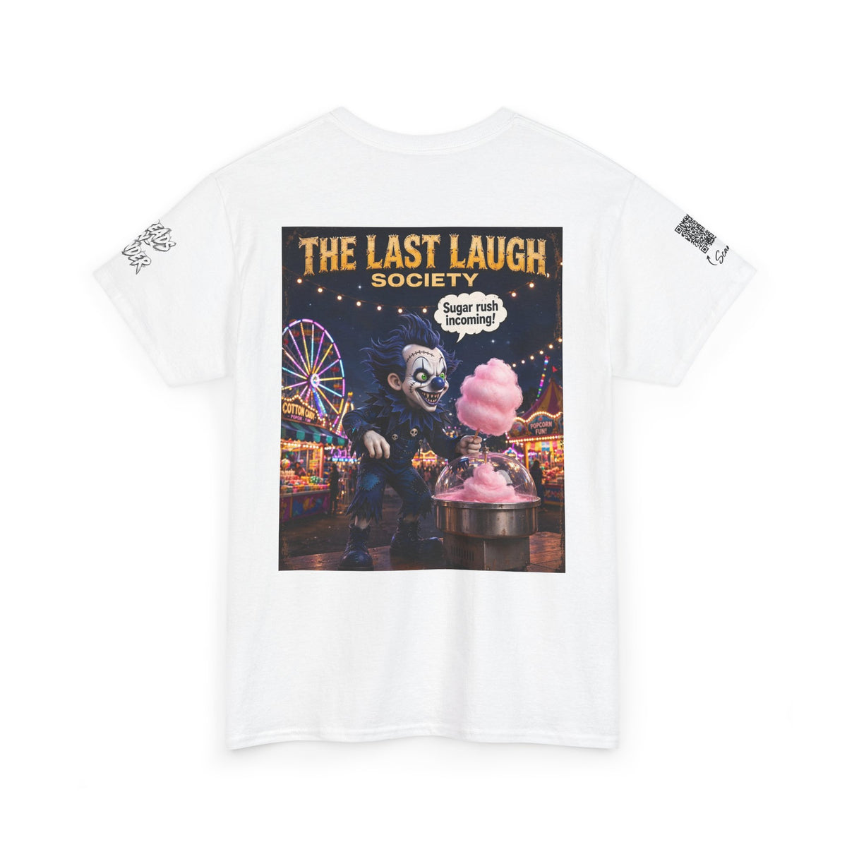 The Last Laugh Society Tee #110 — Carnival Clown Horror Graphic T-Shirt
