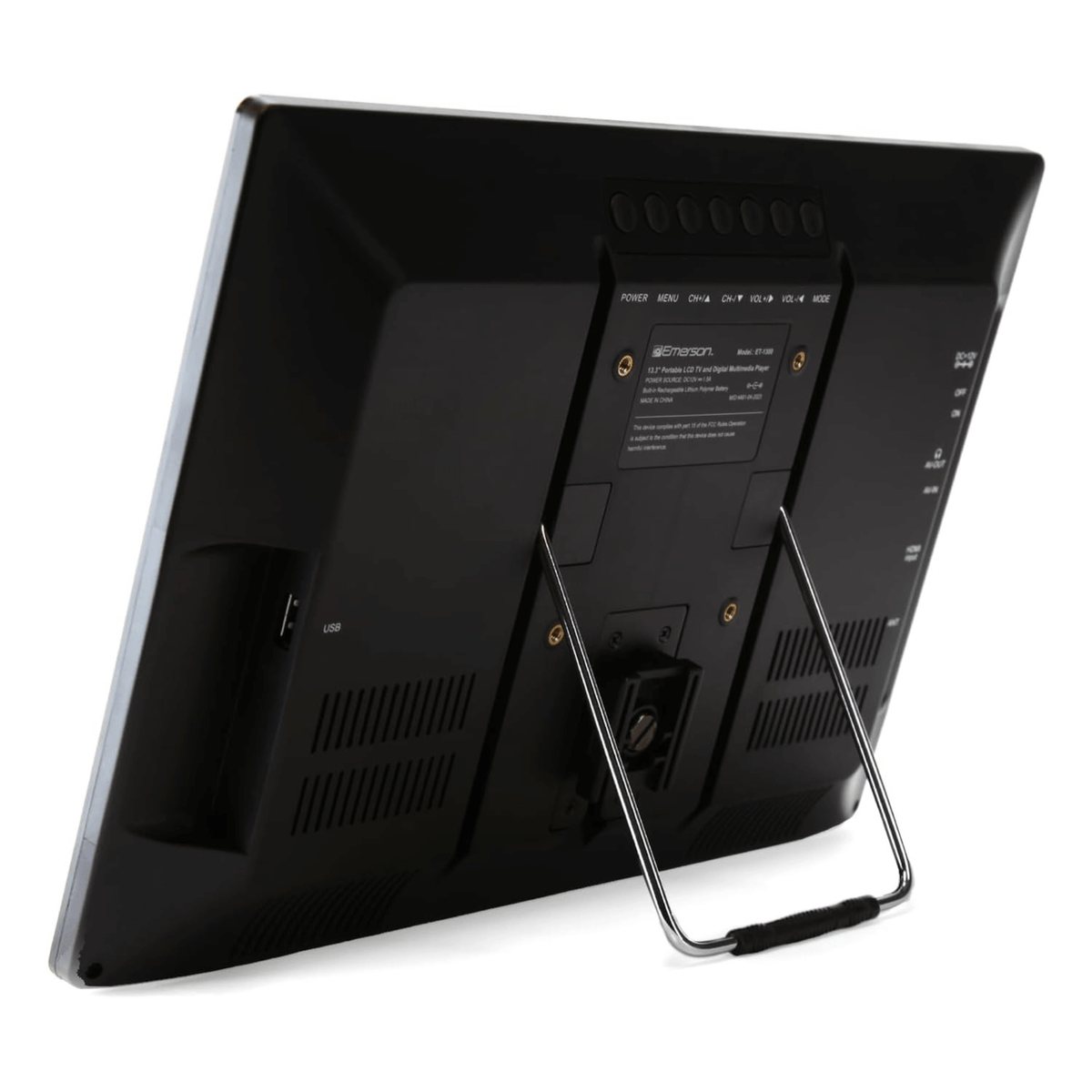Emerson 13.3" Portable Rechargeable 12V ACDC TV - Refurbished