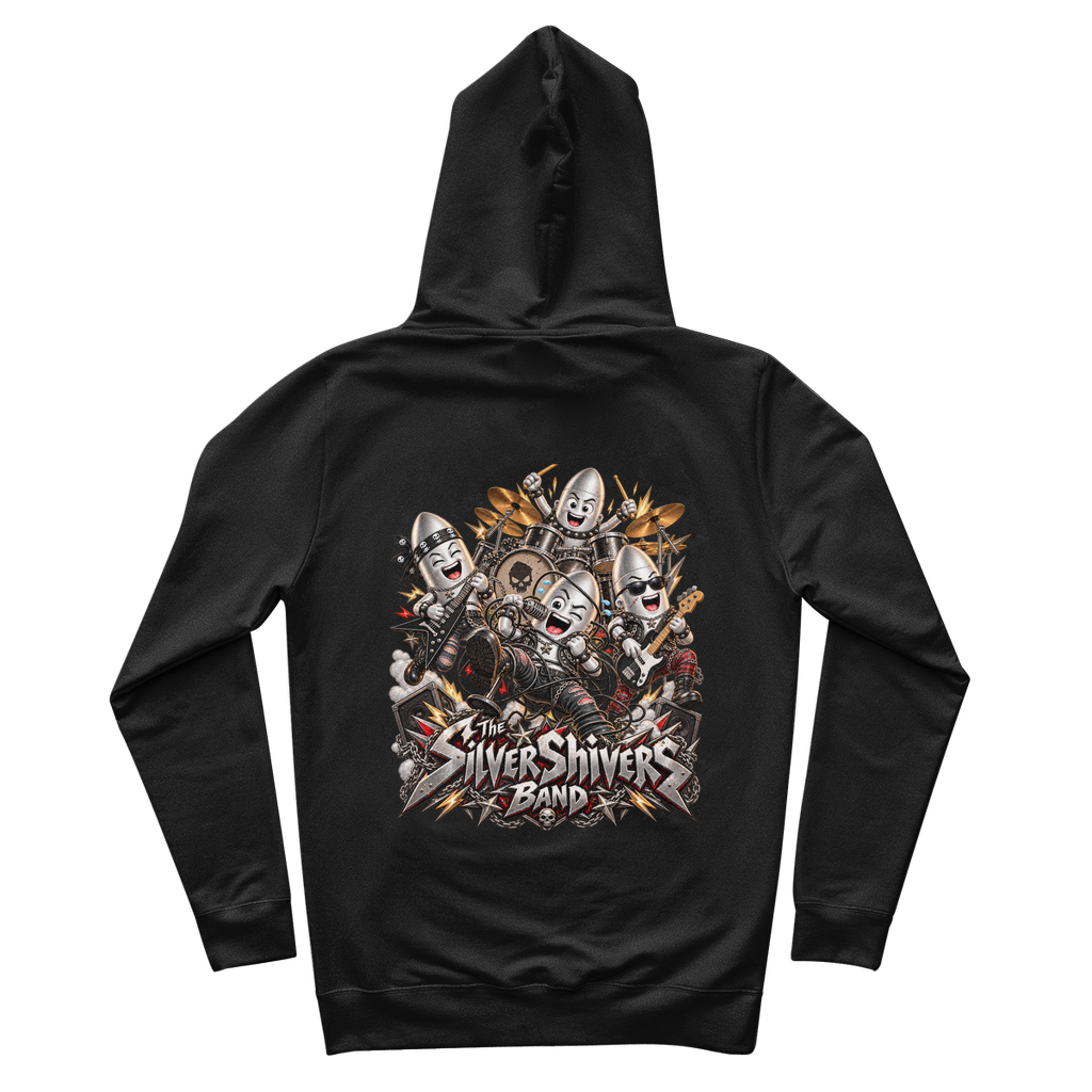 The Silver Shivers Band 100% Organic Cotton Hoodie