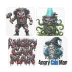 ANGRY CAN MAN 2.0 Hardboard Coaster Set of 4