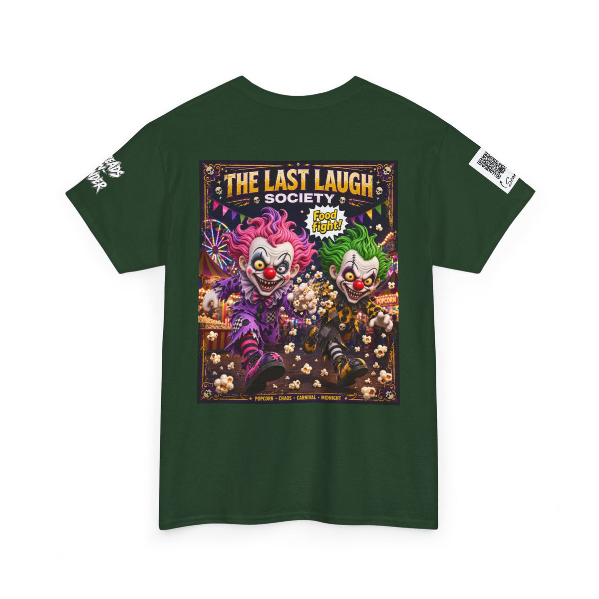 The Last Laugh Society Tee #132 — Carnival Clown Horror Graphic T-Shirt