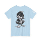 Monochrome Rebel Duck Character Back Graphic Tee