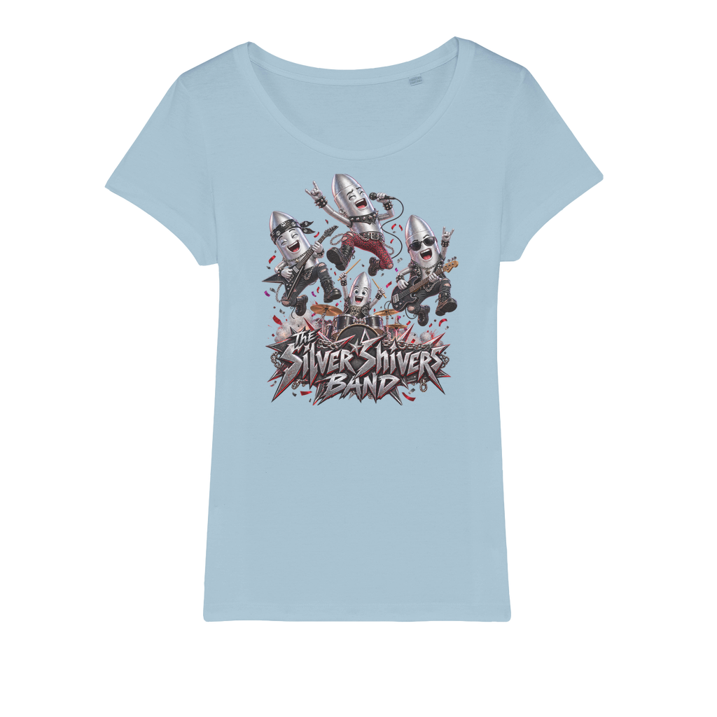 The Silver Shivers Band Organic Jersey Womens T-Shirt