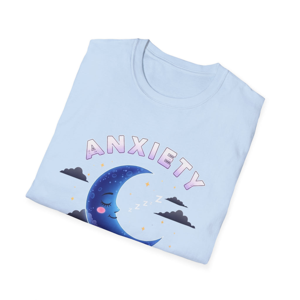 Anxiety Moon T-Shirt — 'Sleep Tight' Cute Moon & Stars Relaxation Tee