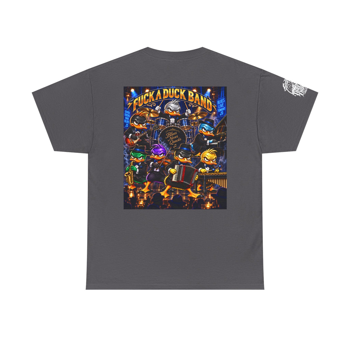 Blues, Tunes & Quacks — Duck Band Back Graphic Tee