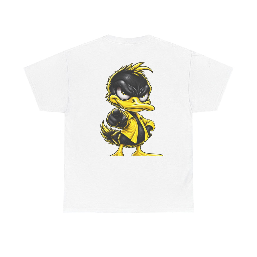 Yellow Rebel Duck Character Back Graphic Tee