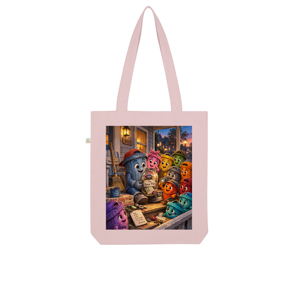 Trash Can Row Organic Tote Bag