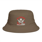 Bucket Hat - Red Liesbovt Homeland Security Skull Logo