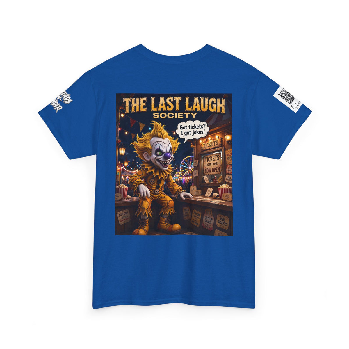The Last Laugh Society Tee #164 — Carnival Clown Horror Graphic T-Shirt