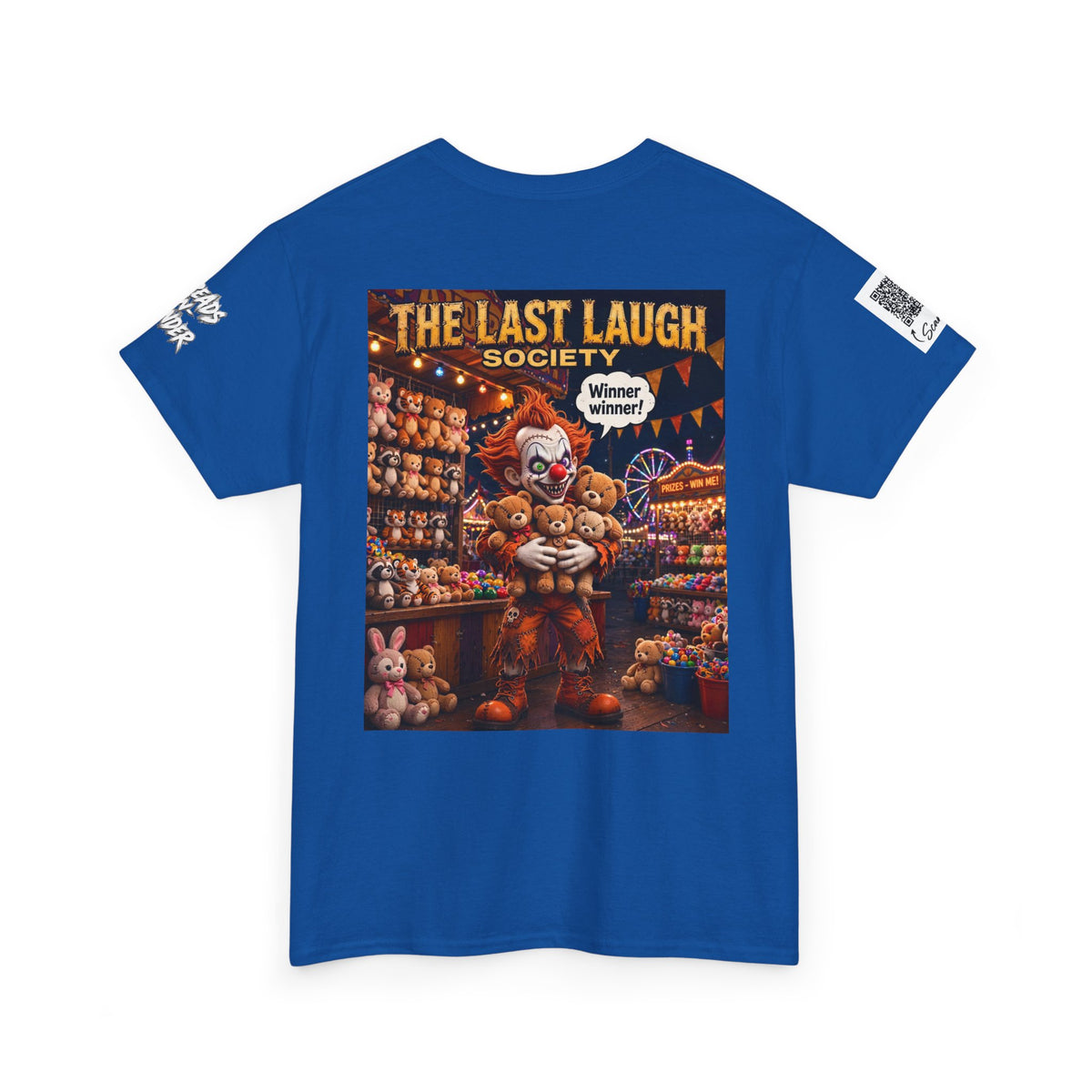 The Last Laugh Society Tee #157 — Carnival Clown Horror Graphic T-Shirt