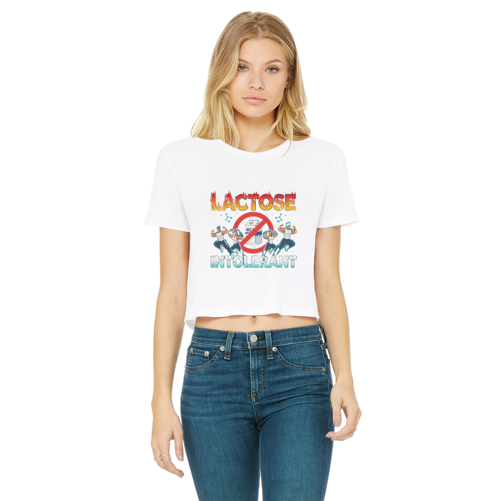 AOB Classic Women's Cropped Raw Edge T-Shirt