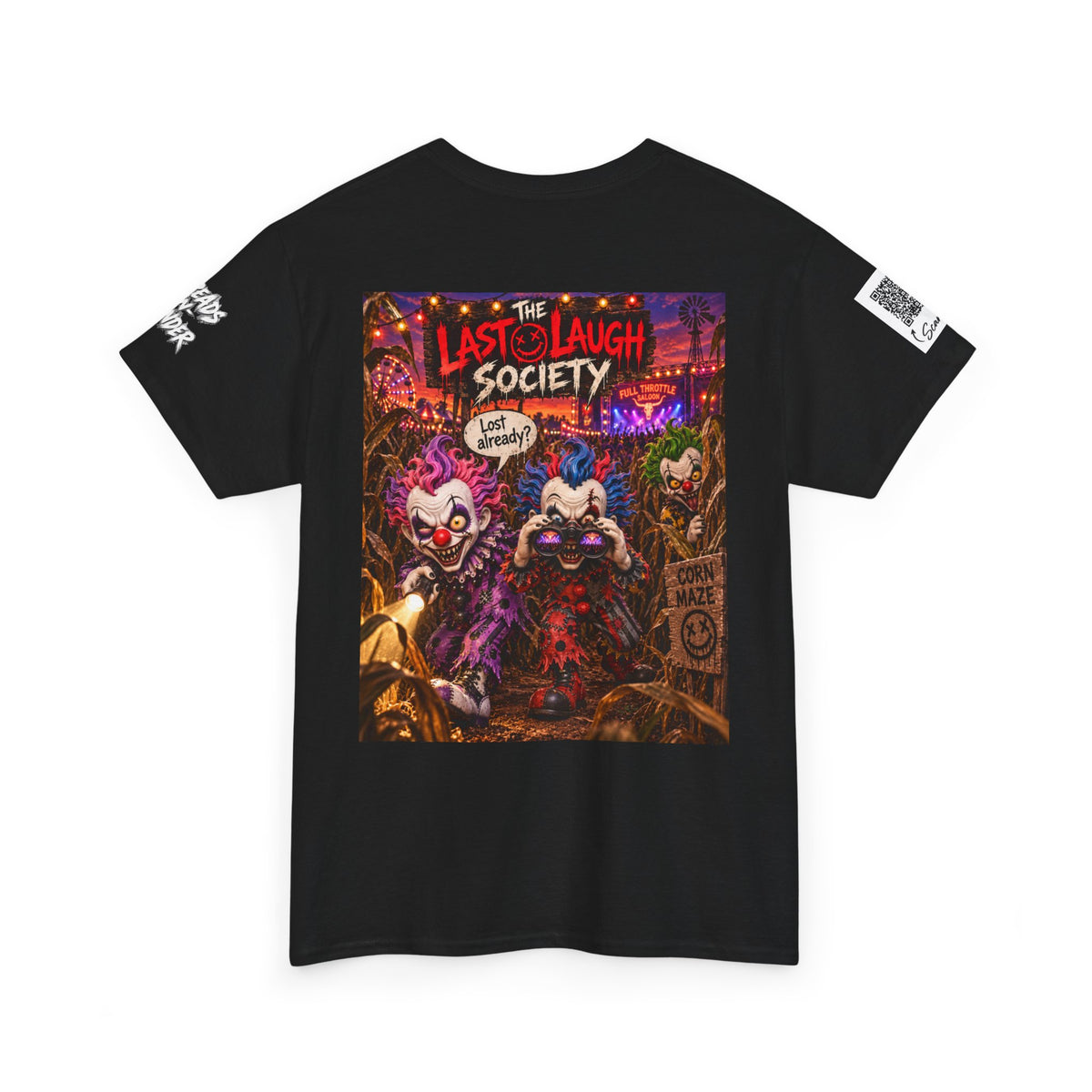 The Last Laugh Society Tee #149 — Carnival Clown Horror Graphic T-Shirt