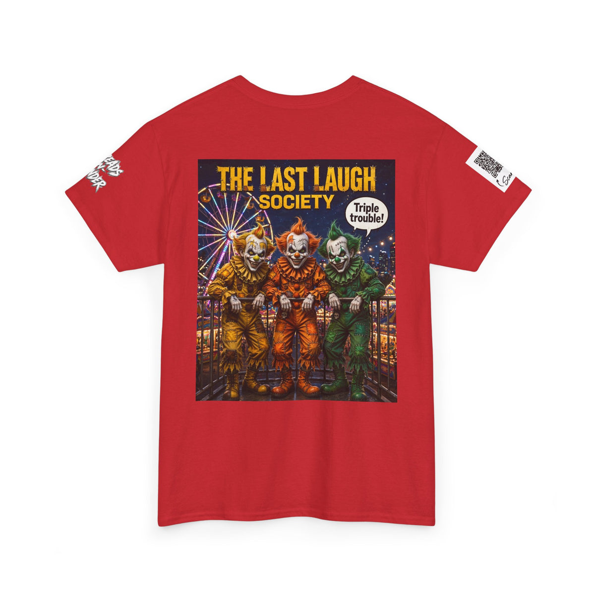 The Last Laugh Society Tee #160 — Carnival Clown Horror Graphic T-Shirt