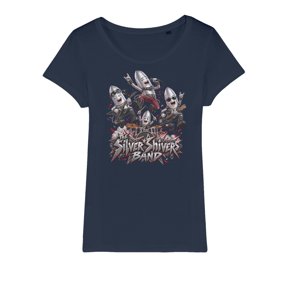 The Silver Shivers Band Organic Jersey Womens T-Shirt