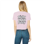 The Last Laugh Society Classic Women's Cropped Raw Edge T-Shirt