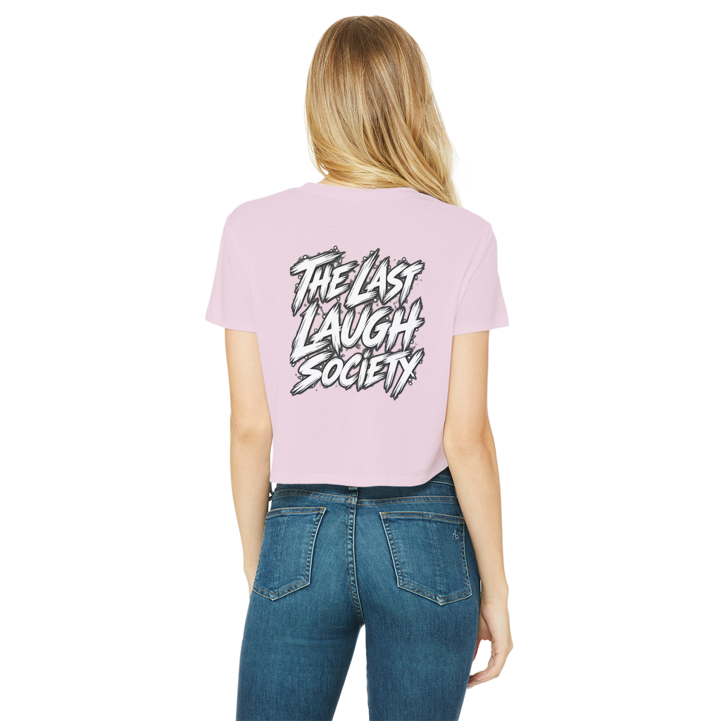 The Last Laugh Society Classic Women's Cropped Raw Edge T-Shirt