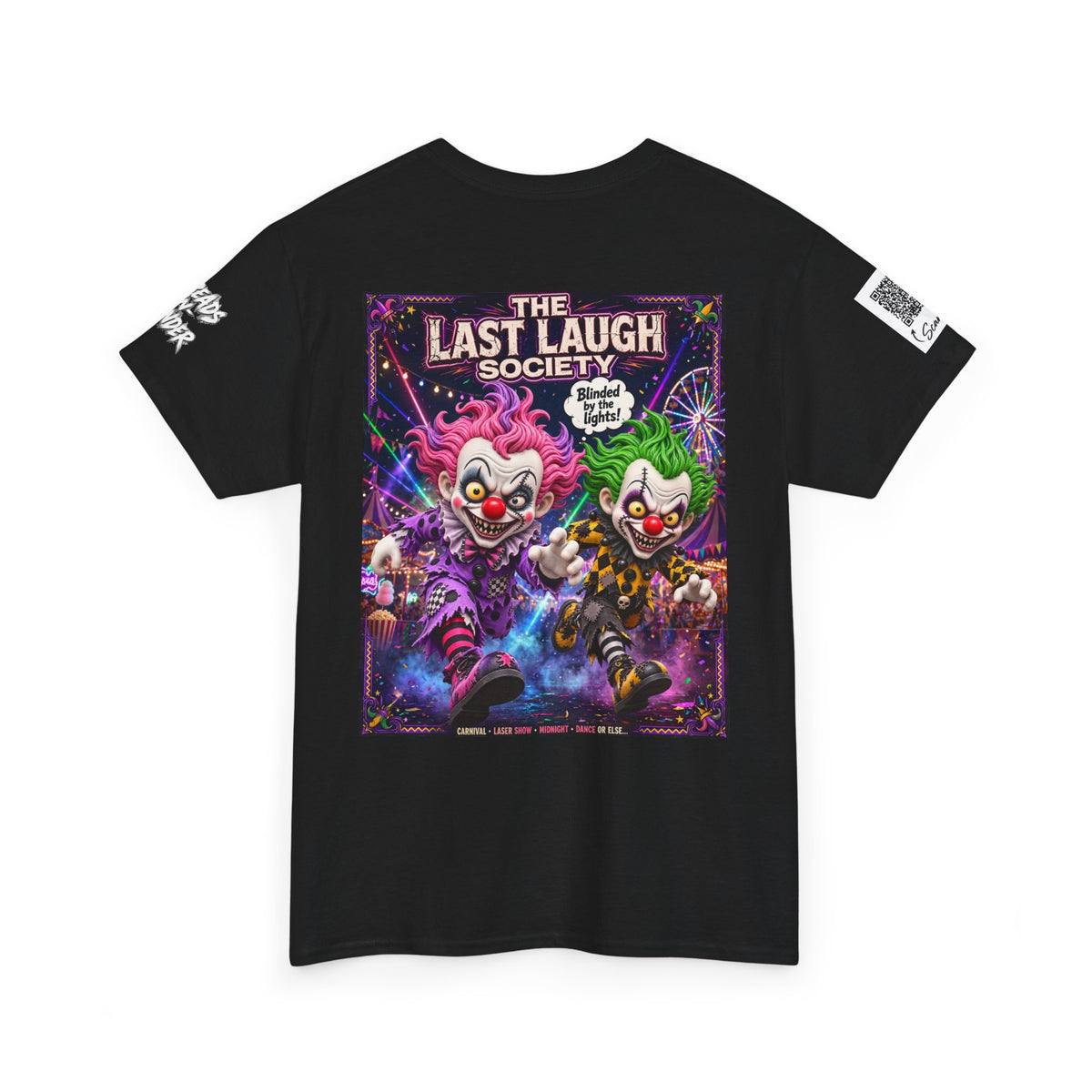 The Last Laugh Society Tee #138 — Carnival Clown Horror Graphic T-Shirt