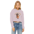 TRASH CAN MAN Ladies Cropped Raw Edge Hoodie