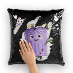 TRASH CAN MAN Sequin Cushion Cover