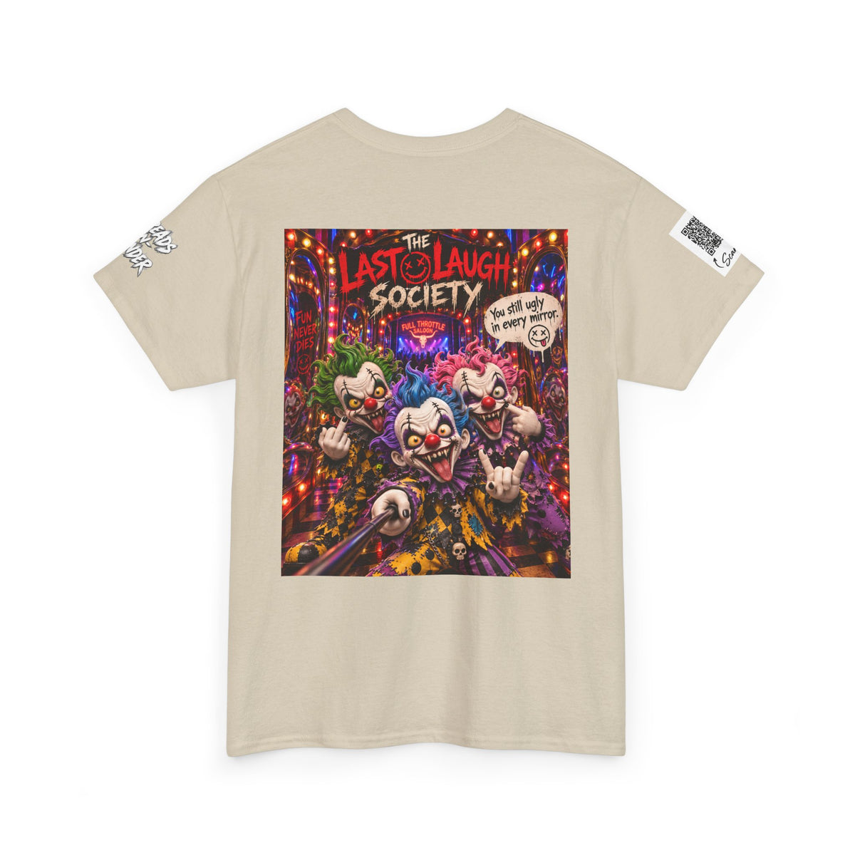 The Last Laugh Society Tee #147 — Carnival Clown Horror Graphic T-Shirt