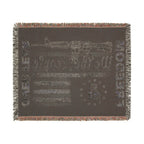 Freedom Over Fear Woven Blanket — "We The People" 2A Flag Throw
