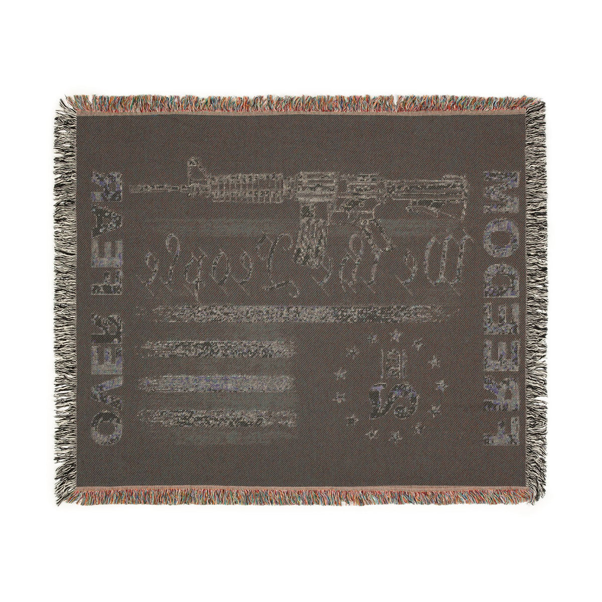 Freedom Over Fear Woven Blanket — "We The People" 2A Flag Throw