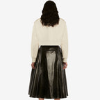 Women’s White RAF Aviator Sheepskin Shearling Leather Bomber Jacket