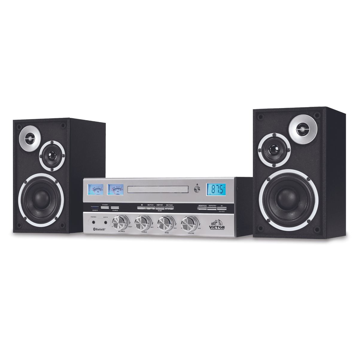 Victor Milwaukee II Desktop BT CD Stereo System - Refurbished